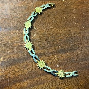 Pre owned sterling silver 925 sun gold plated bracelet